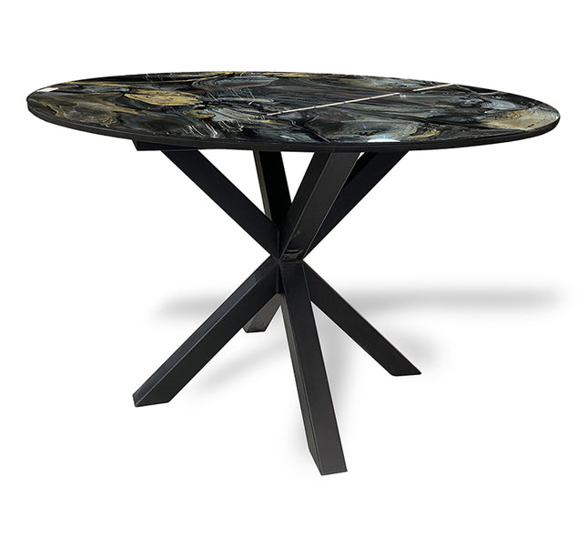 MESA COMEDOR VICTORIA BASE DE METAL DENVER 120 CM SIN SILLAS