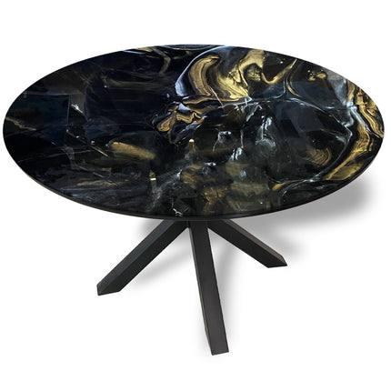 MESA COMEDOR VICTORIA BASE DE METAL DENVER 120 CM SIN SILLAS