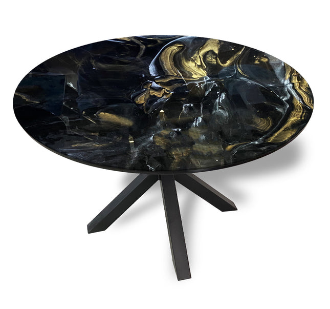 MESA COMEDOR VICTORIA BASE DE METAL DENVER 120 CM SIN SILLAS