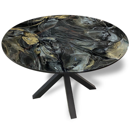 MESA COMEDOR VICTORIA BASE DE METAL DENVER 120 CM SIN SILLAS