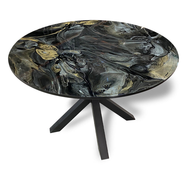 MESA COMEDOR VICTORIA BASE DE METAL DENVER 120 CM SIN SILLAS