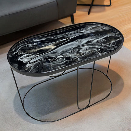 MESA DE CENTRO DE METAL "VOLUTTO"