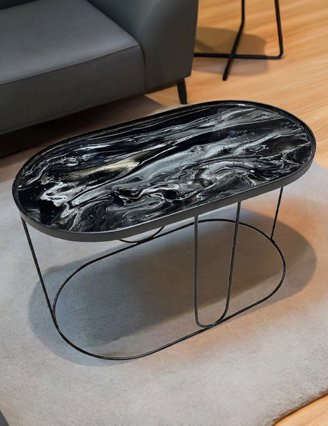 MESA DE CENTRO DE METAL "VOLUTTO"