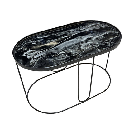 MESA DE CENTRO DE METAL "VOLUTTO"