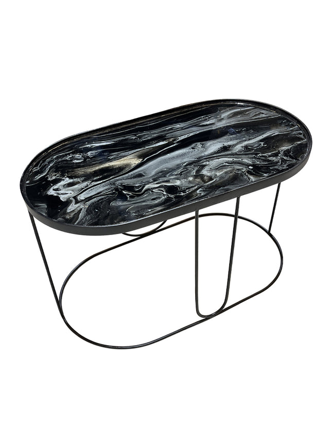 MESA DE CENTRO DE METAL "VOLUTTO"