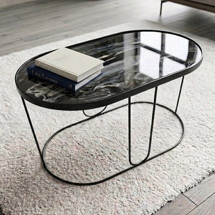 MESA DE CENTRO DE METAL "VOLUTTO"