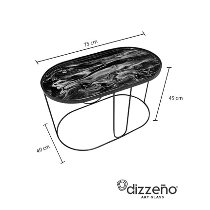 MESA DE CENTRO DE METAL "VOLUTTO"