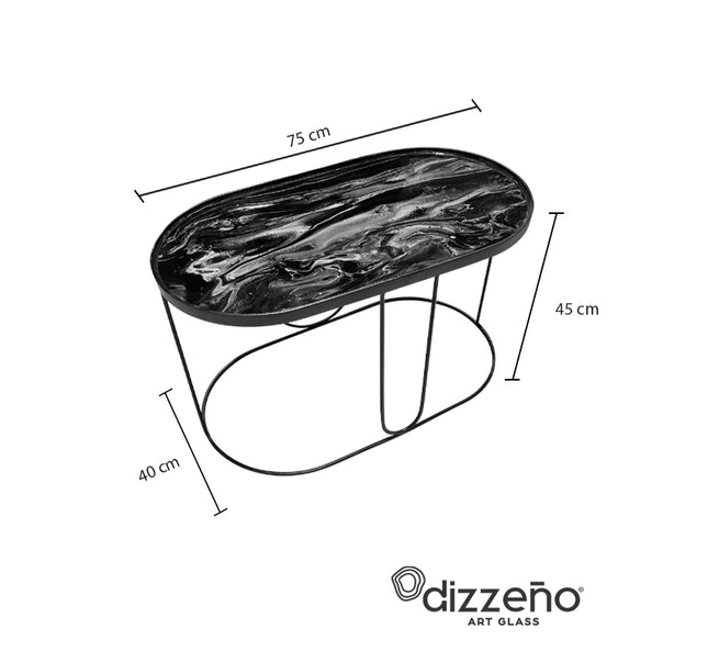 MESA DE CENTRO DE METAL "VOLUTTO"