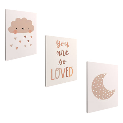 SET DE CUADROS SO LOVED 3 PZAS