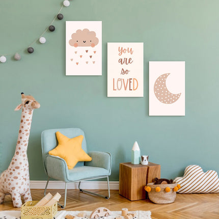 SET DE CUADROS SO LOVED 3 PZAS