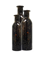 SET TRÍO BOTELLA MARTILLADA ARK NOCHE DORADA 3 PZAS
