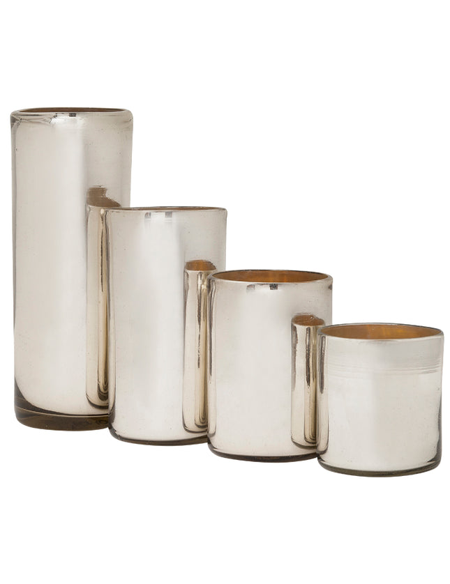 SET JARRONES CILINDROS 4 PZAS