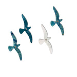 SET PALOMAS 4 PZ HUESO SÓLIDO+ARK PARADISUS + AZUL GRISÁCEO SÓLIDO