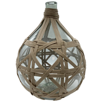 JARRÓN GOTA CH TEJIDO BEIGE